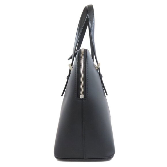 BURBERRY Leather Handbag Black Gold-tone Zipper Shoulder Bag - Picture 3 of 11